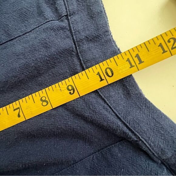 Soft Surroundings Navy Blue Pull On 100% Cotton High Rise Pants Women’s Small - Picture 7 of 12